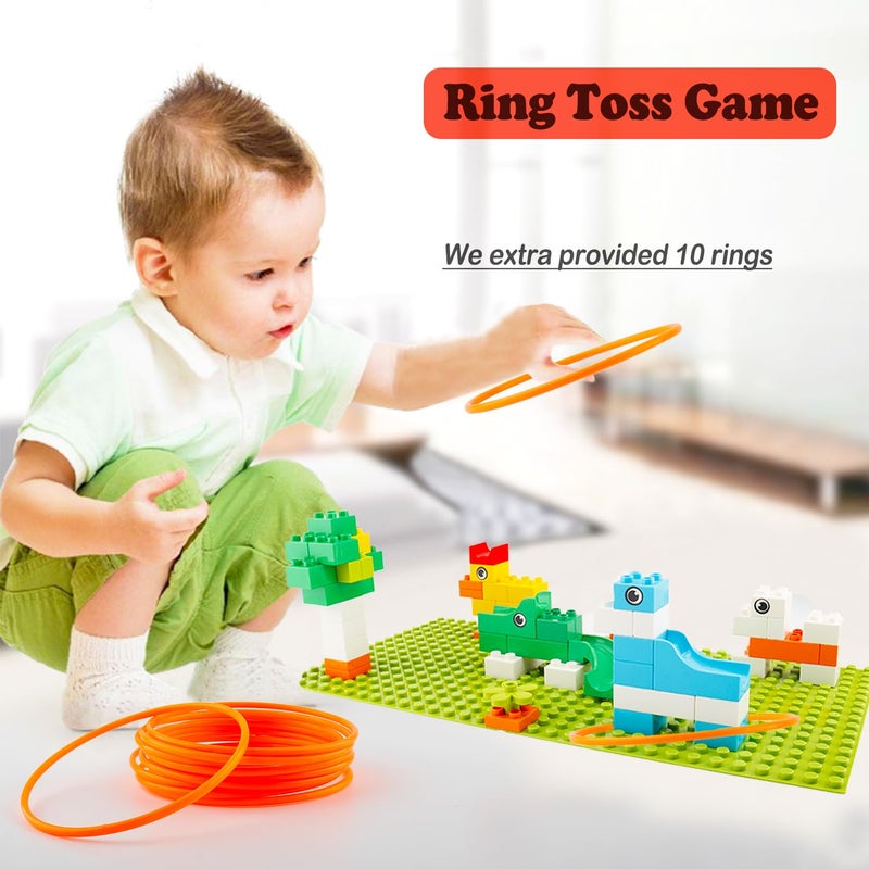 Anpcso Marble Run Building Blocks for Kids Age 3-8, 128 Pcs STEM Building Bricks Set with Toss Ring Game, Educational Learning Toys for Toddlers Boys Girls Gifts- Compatible with All Major Brands - Image 4