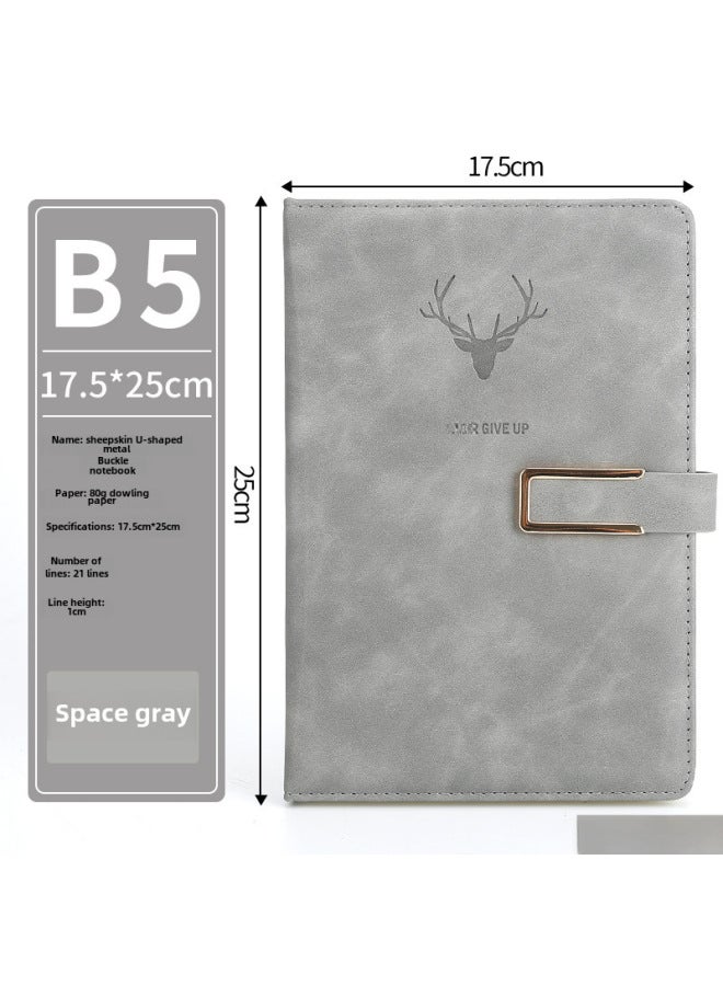 Enterprise A5 Notebook Imitation Belt Buckle B5 Notebook Notebook Business Office Notepad Gift Suit - Image 1