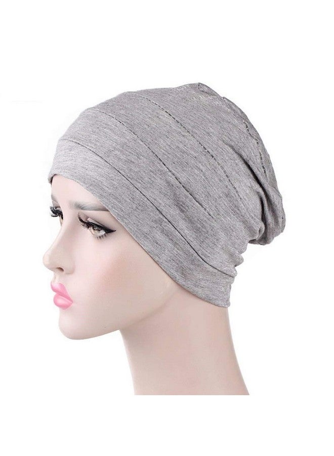 TALE KING Cotton Sleep Bonnets For Women Cotton Beanie Sleep Hat Night Caps For Curly Hair Sleeping Caps For Cancer Patients 2 Pack  - Image 4