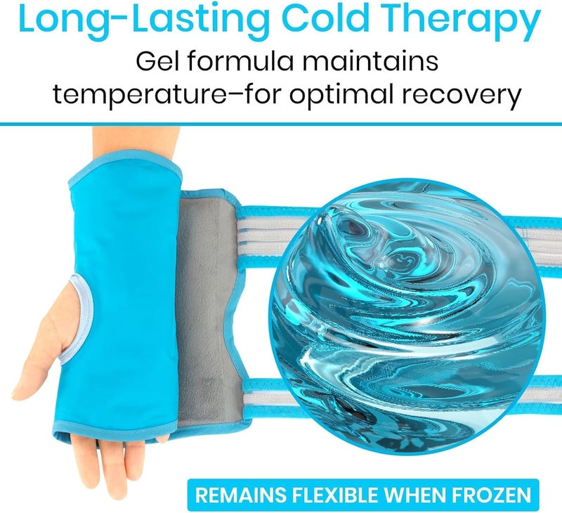 Arctic Flex Wrist Ice Pack Wrap  Hot  Cold Therapy Brace For Hand  Soft Gel For Pain Relief Rheumatoid Arhtritis Surgery Swelling  Sprains  Adjustable Straps For Heating Or Cooling Compression - Image 2