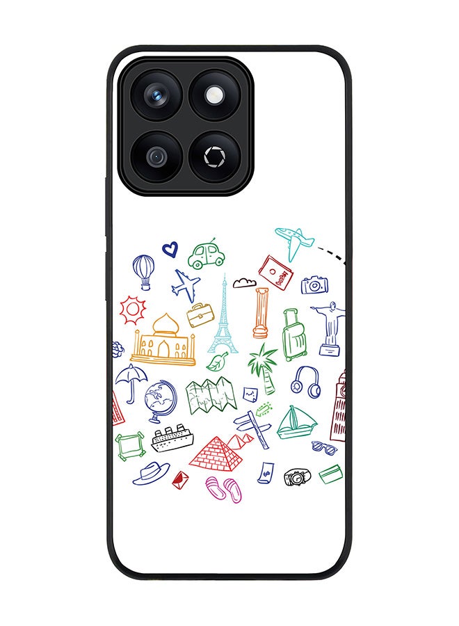 Stylizedd For Honor X7c 4G Case,Slim fit Camera Protection, Shockproof Thin Phone cover  - Traveler - Image 1