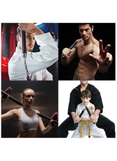 TOPOINT Nunchuck,Safe Foam Training Nunchucks/Nunchakus with Steel Chain for Kids & Beginners Practice and Training,Color: Green & Black  - Image 2