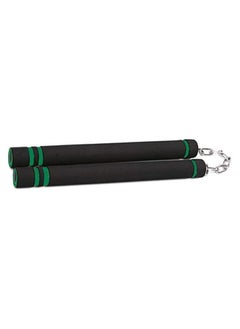 TOPOINT Nunchuck,Safe Foam Training Nunchucks/Nunchakus with Steel Chain for Kids & Beginners Practice and Training,Color: Green & Black  - Image 5