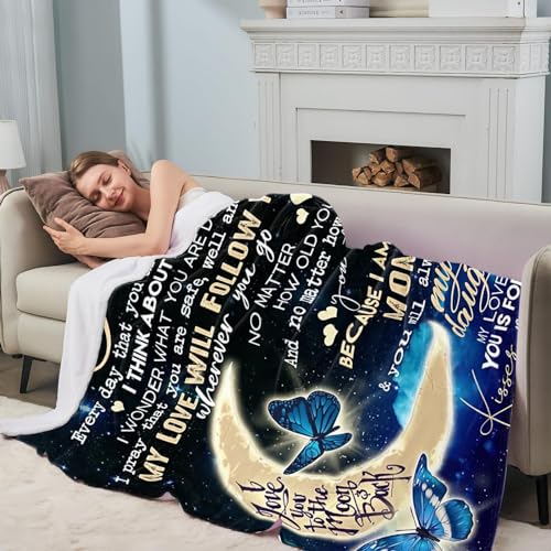BUUGVIIL Daughter Gifts from Mom, to My Daughter Blanket from Mom, Daughters Birthday Gifts, Christmas Graduation Gifts for Daughter Flannel Throw Blanket 80"x60" - Image 4
