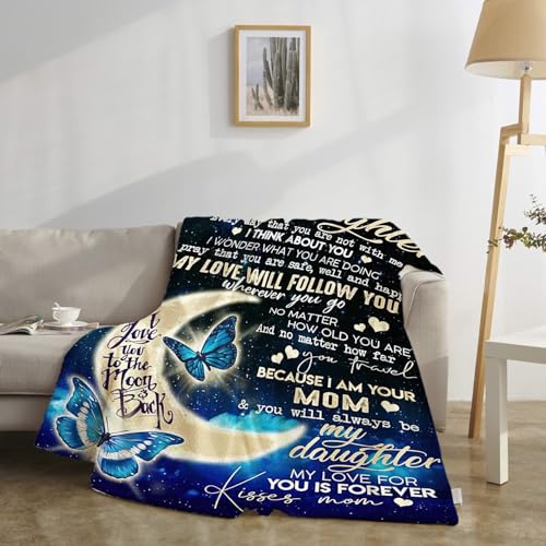 BUUGVIIL Daughter Gifts from Mom, to My Daughter Blanket from Mom, Daughters Birthday Gifts, Christmas Graduation Gifts for Daughter Flannel Throw Blanket 80"x60" - Image 3