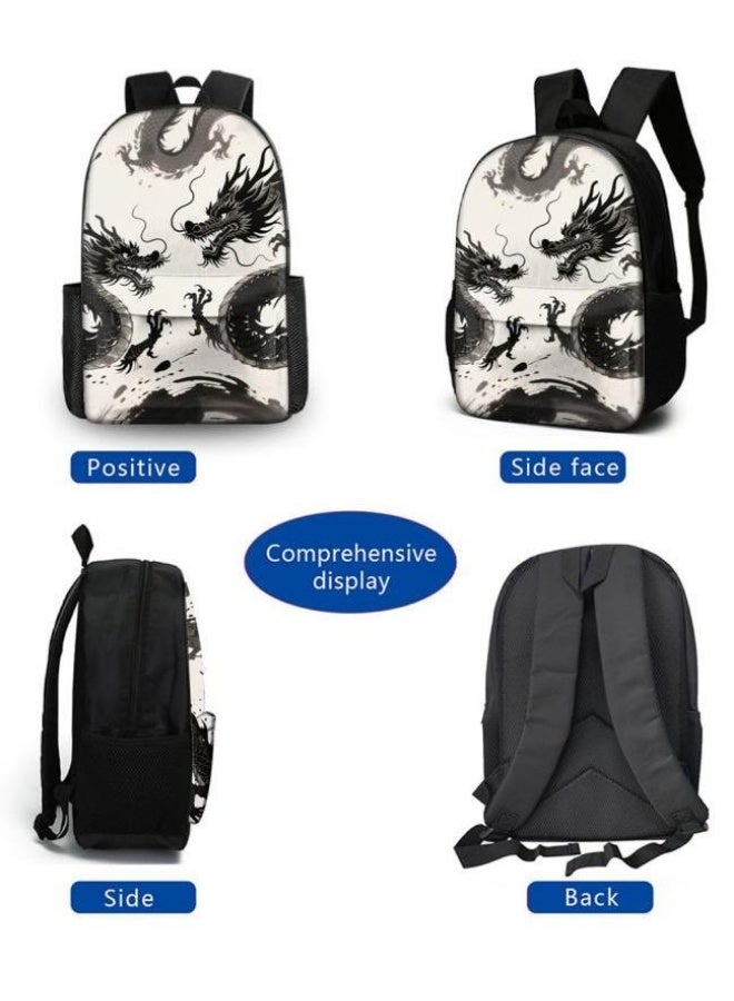 [Super new special offer] Cartoon theme bag three-piece set | double-shoulder + hand-held + storage pen bag | gift self-use good-looking - 546  - Image 3