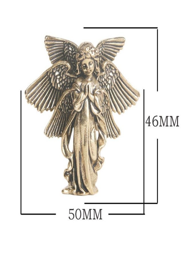 UCCKEYI Solid Brass Angel Figurine Small Statue House Office Desktop Decoration Toys USA - Image 2