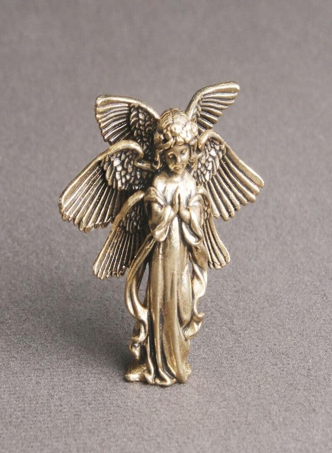 UCCKEYI Solid Brass Angel Figurine Small Statue House Office Desktop Decoration Toys USA - Image 4