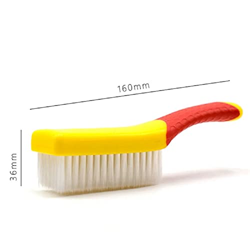 AKRIZA Pack of 2 Eco-Friendly Multipurpose Nano Soft Hair Brush for Clothes, Bathroom, Sink Cleaning - Plastic Shoe Cleaning Accessories (Yellow & Blue) - Image 2