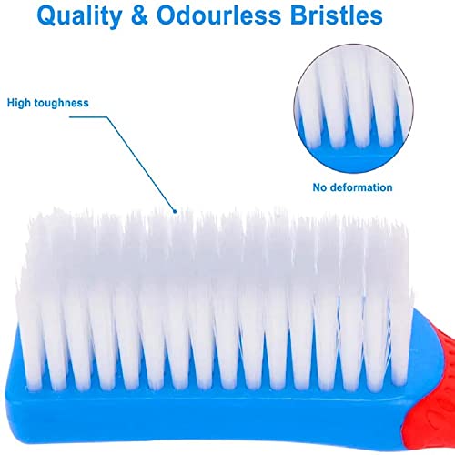 AKRIZA Pack of 2 Eco-Friendly Multipurpose Nano Soft Hair Brush for Clothes, Bathroom, Sink Cleaning - Plastic Shoe Cleaning Accessories (Yellow & Blue) - Image 4