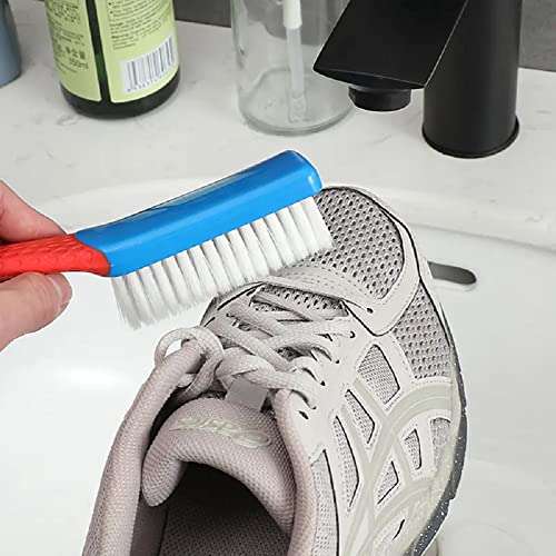 AKRIZA Pack of 2 Eco-Friendly Multipurpose Nano Soft Hair Brush for Clothes, Bathroom, Sink Cleaning - Plastic Shoe Cleaning Accessories (Yellow & Blue) - Image 5