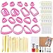 Yayatty Yayatty 400 PCS Polymer Clay Cutters Set, 18 Shapes Clay Earring Cutters with Earrings Accessories, Clay Pattern  - Image 2