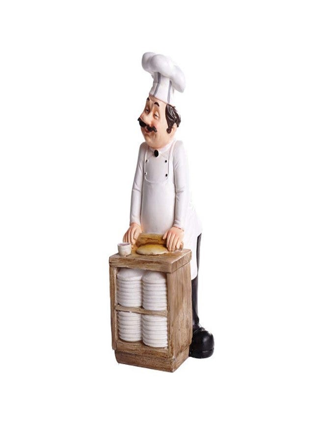 SMANTA Making Bread Decorative French Chef Figurine - Resin Home Countertop Table Decoration for Country Cottage Decor & Gourmet Kitchen Decorations - Image 1