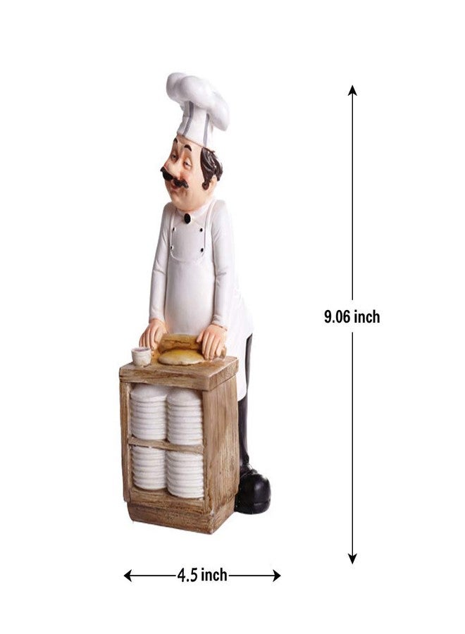 SMANTA Making Bread Decorative French Chef Figurine - Resin Home Countertop Table Decoration for Country Cottage Decor & Gourmet Kitchen Decorations - Image 3