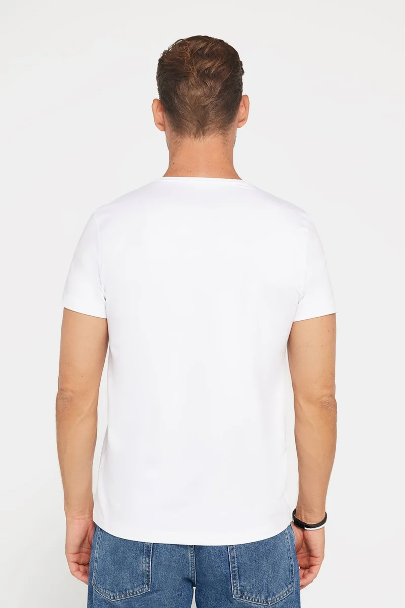 تودورس Slim Fit Narrow Cut Crew Neck Plain Basic Short Sleeve T-Shirt