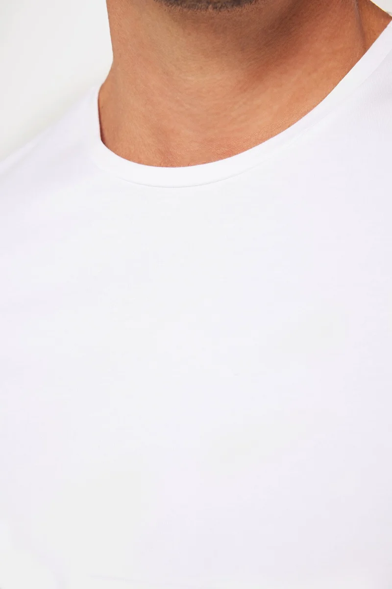 تودورس Slim Fit Narrow Cut Crew Neck Plain Basic Short Sleeve T-Shirt