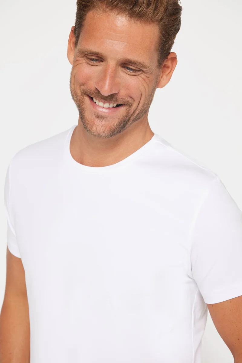 تودورس Slim Fit Narrow Cut Crew Neck Plain Basic Short Sleeve T-Shirt