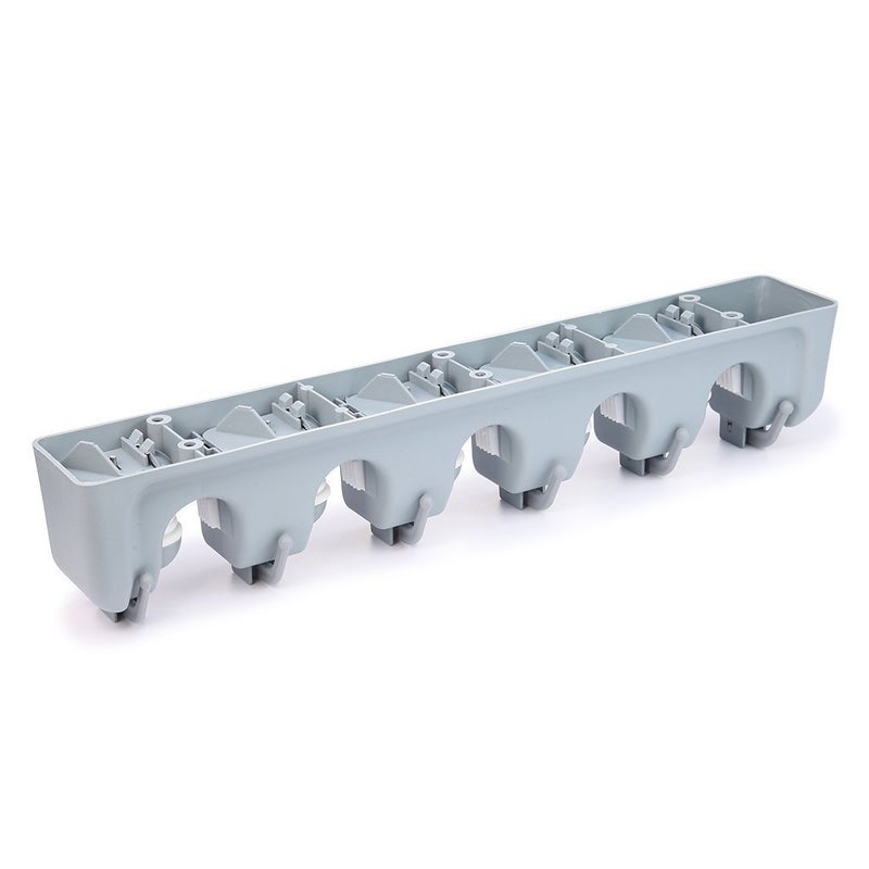 Esup Mop and Broom Holder Broom Organizer Wall Mounted for Your Closet with Limited Space Holds MopsBroomsDustpanShovel 5 Ball Slots and 6 Hooks - Image 4