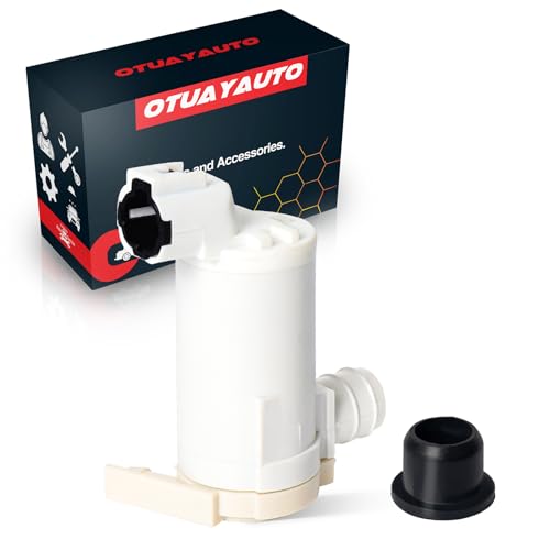 OTUAYAUTO Windshield Washer Pump - Replacement for Nissan Pathfinder, Altima, Frontier, Maxima, Xterra | Infiniti FX35 FX45 Factory OE Style with Grommet 28920-3Z000 - Image 1