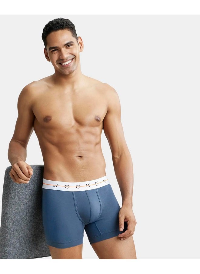 JOCKEY Jockey Men's Cotton Blend Solid Trunks (Pack of 1) (NY16_Mid Night Navy_S)  - Image 3