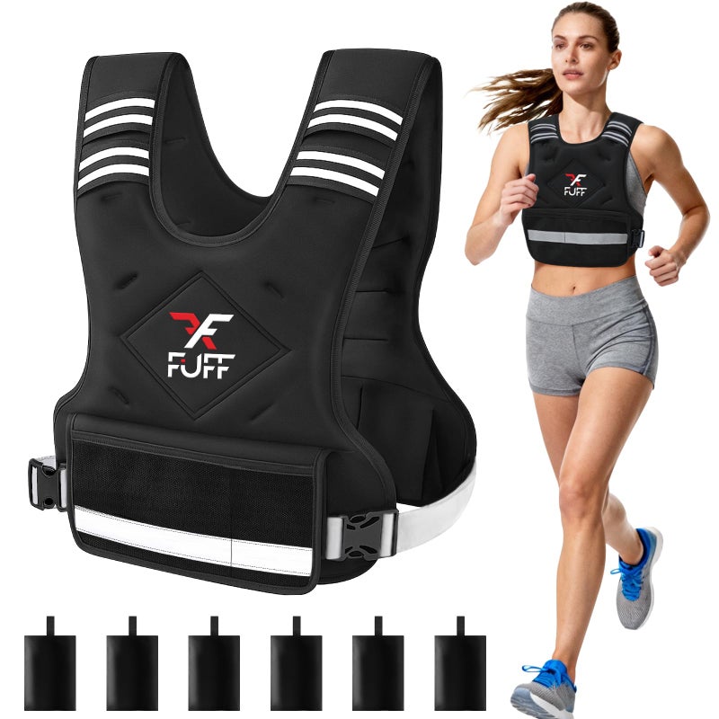 FUFF Weighted Vest Woman, 4-10 Lb Adjustable Weight Vest for Women Men, Female Strength Training Body Vest for Walking Exercise Running Workout - Image 1
