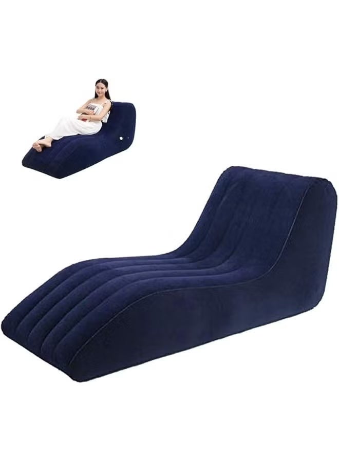 ATM Inflatable Lounge Chair – Velvet Finish, Ergonomic Design, 155x86x67 CM - Image 1