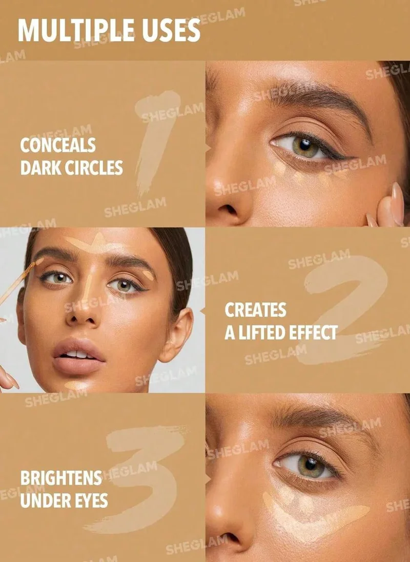 SHEGLAM Like Magic 12Hr Full Coverage Concealer-Honey