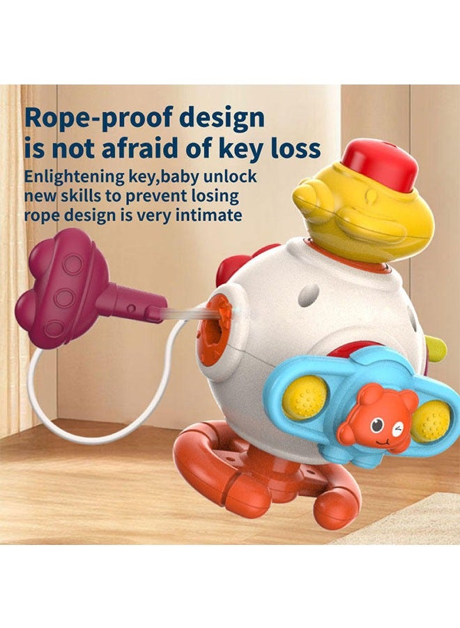 Infant Busy Ball Early Education Toy,Montessori Sensory Toys For Toddlers 1-3,Busy Activity Cube Toys, Baby Toy Ball, Six Ways To Play,Baby Birthday Gift, Boy And Girl Education And Learning Toy - Image 3