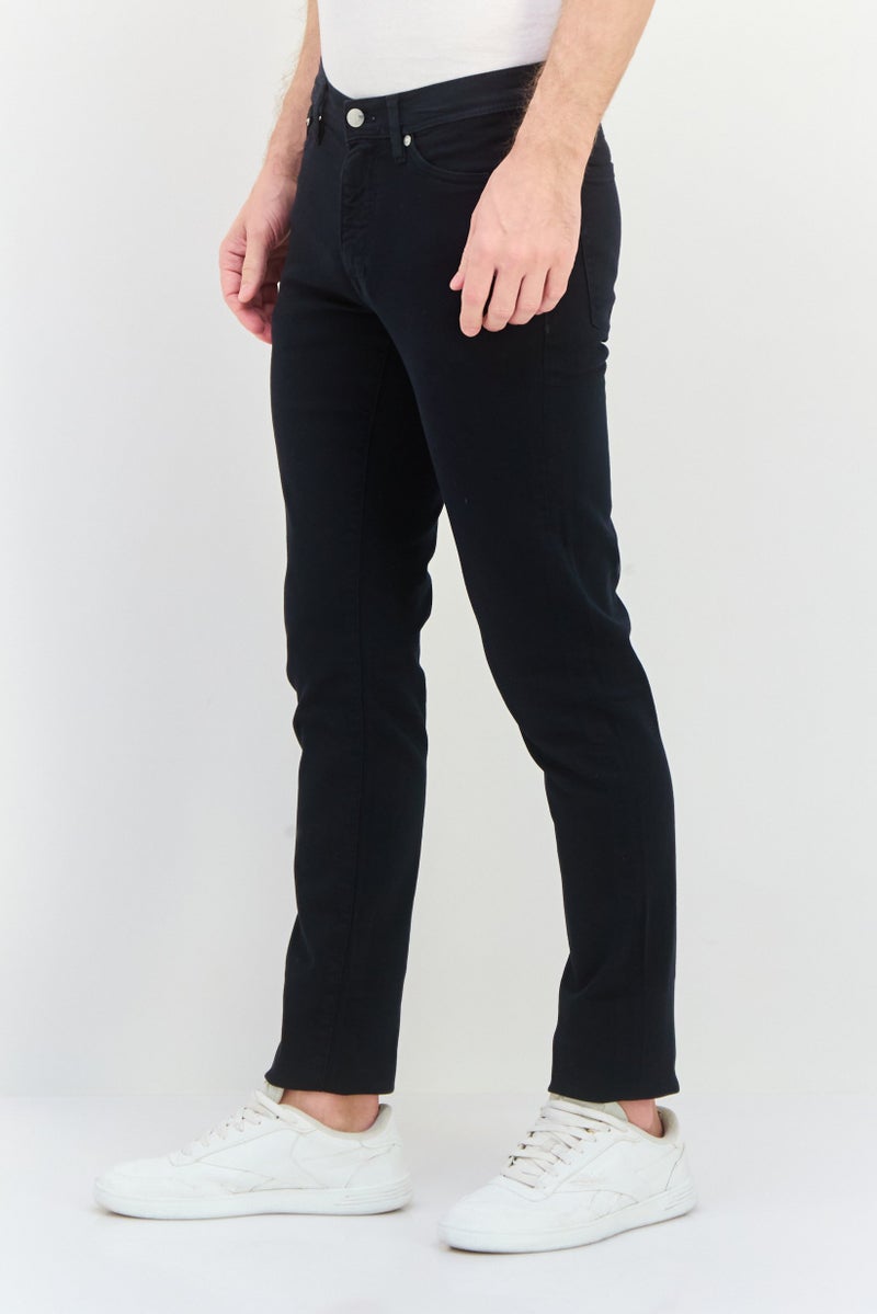 Men Extra Slim Fit Solid Stretchable Jeans, Black