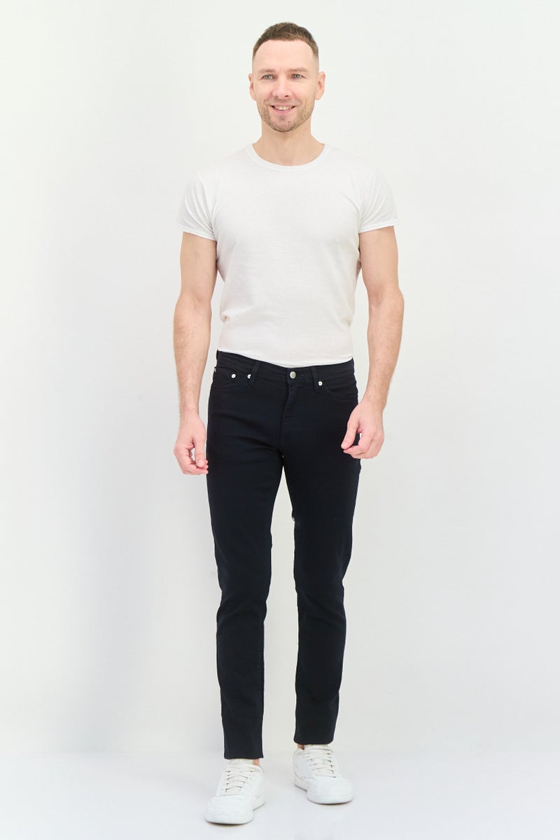 Men Extra Slim Fit Solid Stretchable Jeans, Black