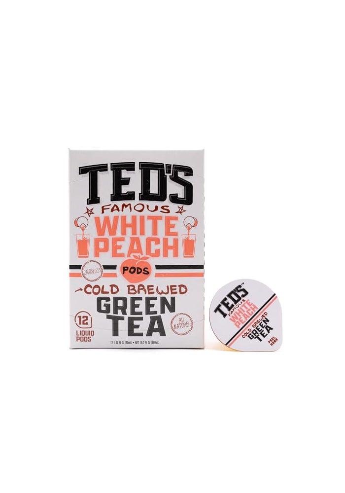 Java House Teds Tea by Java House  Single Serve Liquid Concentrate Pods  Peel and Pour  White Peach Green Tea  Pack of 12 - Image 5