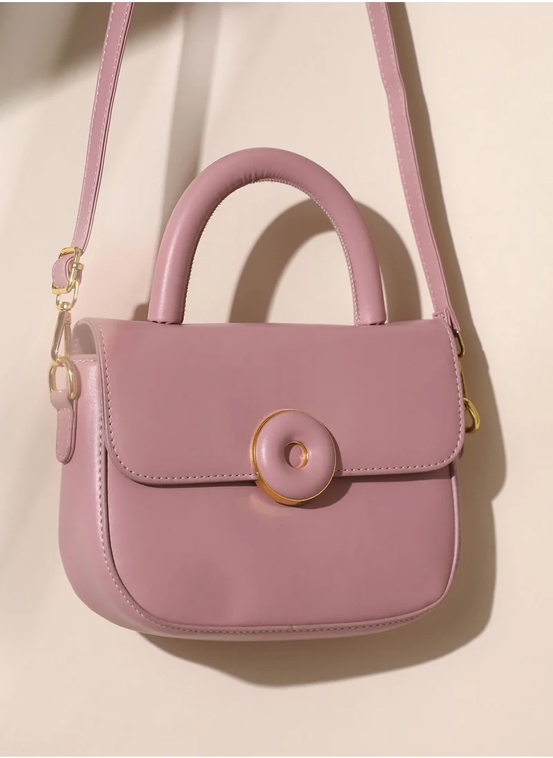 Haute Sauce Donut Buckle Handbag - Blush Pink