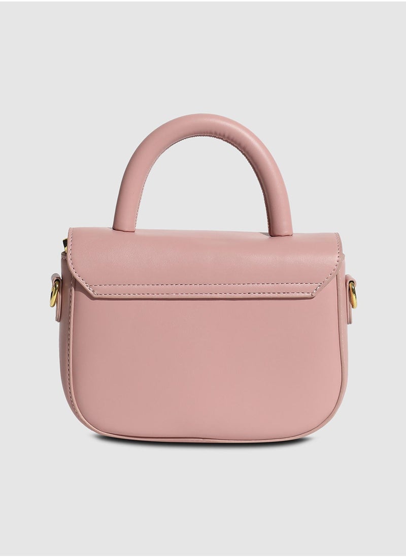 Haute Sauce Donut Buckle Handbag - Blush Pink  - Image 3