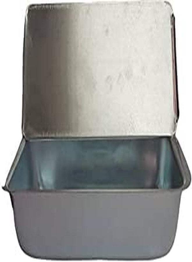 A2S Aluminum Multipurpose Bread Baking Mold, Ice Cream, Bread, Cake Mould with Lid,Color- Silver (Capacity-500ml)