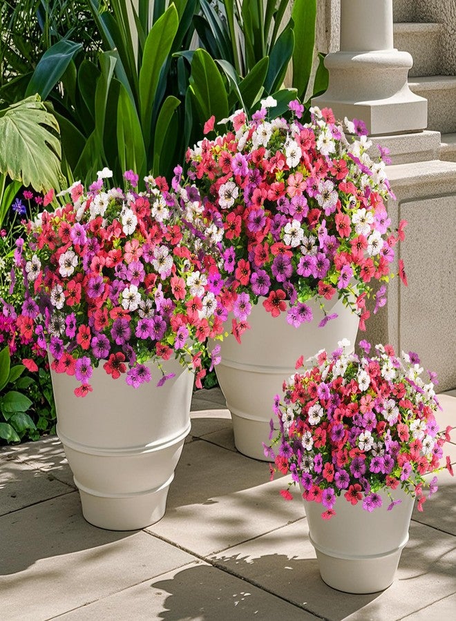 ZFProcess Artificial Faux Plants Flowers Outdoor Spring Summer Decoration, 12 Bundles Fake Silk Colorful Daisy Flowers Look Real UV Resistant No Fade for Garden Porch Window Box Pot Planters Decor - Image 2
