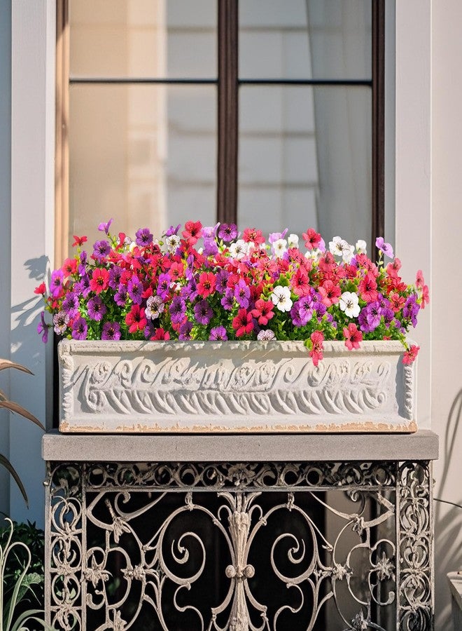 ZFProcess Artificial Faux Plants Flowers Outdoor Spring Summer Decoration, 12 Bundles Fake Silk Colorful Daisy Flowers Look Real UV Resistant No Fade for Garden Porch Window Box Pot Planters Decor - Image 5