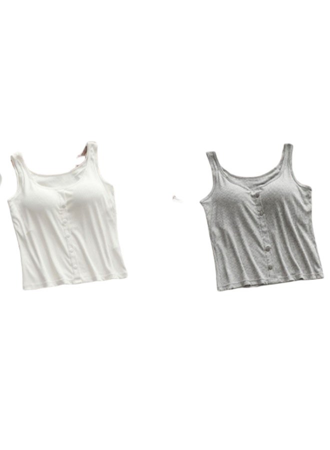 KUYING New Comfortable Skin Friendly Breathable And Slim Fit Vest Set Of 2  - Image 1
