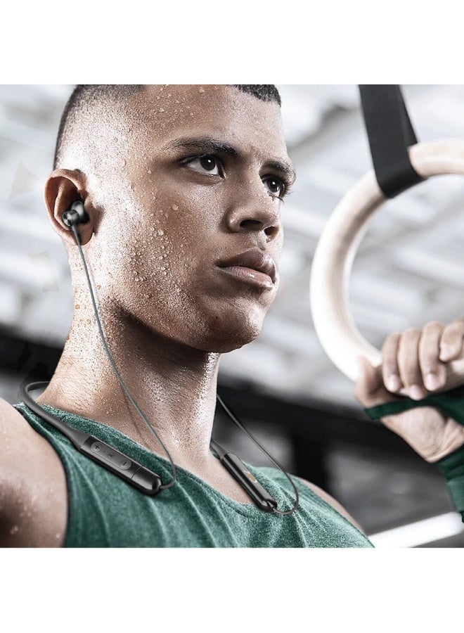 7MD Noise Cancelling Wireless Neckband Earphones, Bluetooth Headset with Mic, Long Battery Life, Deep Bass, Low Latency, Sweat Resistant, Lightweight Design for Calls, Gaming, Music and Sports - Image 2