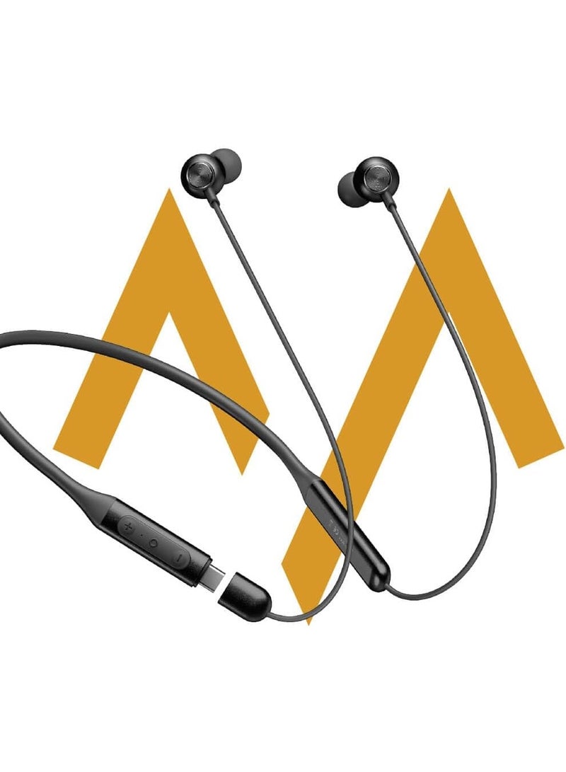 7MD Noise Cancelling Wireless Neckband Earphones, Bluetooth Headset with Mic, Long Battery Life, Deep Bass, Low Latency, Sweat Resistant, Lightweight Design for Calls, Gaming, Music and Sports - Image 1
