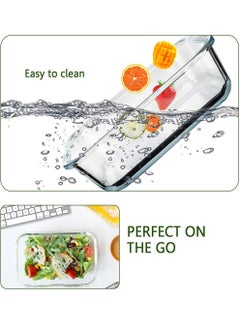 Uwals [3-Pack,1040ML] Glass Meal Prep Containers,  Lunch Box, Glass Food Storage Containers,Airtight Glass Lunch Containers with Lids - Microwave, Freezer and Dishwasher  - Image 5