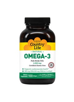 Country Life Omega 3 1000Mg Epa Dha Fish Oil One Softgel Per Day 100 Softgels Certified By Gluten Free  - Image 1