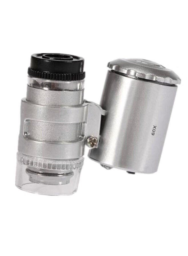 Jhopt 60x Mini Portable Microscope With Led Light, Uv Fluorescent Lamp For Currency Inspection And Gemstone elry Magnification - Image 1