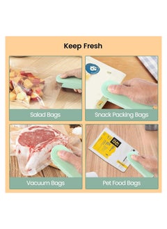 KASTWAVE Mini Bag Sealer,2 in 1 Heat Sealer with Cutter for Snacks, Rechargeable Handheld Plastic Bag Resealer, 2 Gear Adjustment Portable Magnetic Mini Bag Sealer, Sellador de Bolsas Plasticas  - Image 3