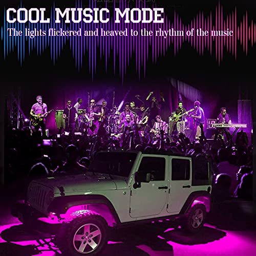 OPP ULITE RGB Rock Lights 6Pods, Multicolor Neon Accent Underglow Lighting Kit, APP Control Music Mode for Jeep Offroad Pickup Trucks UTV SUV Motorcycle, Waterproof Led Exterior Light - Image 3