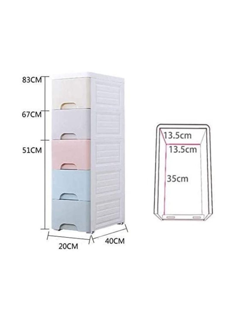Cool Baby Organizer For Kitchen And Bathroom 5 Drawers LivingRoom Storage Multi Color  - Image 2