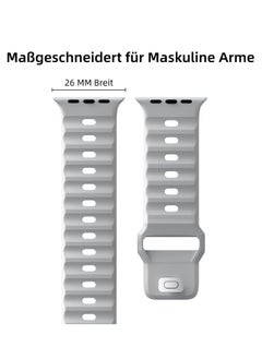 Generic Sport Bands Compatible with Apple Watch Ultra 2/Ultra Band 49mm 45mm 44mm 42mm for Men, Soft Silicone Wristbands Waterproof Replacement Strap for iWatch Series 9 8 7 6 5 4 3 2 1 SE SE2  - Image 4