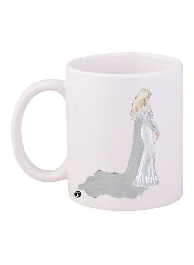 RKN Printed Ceramic Coffee Mug White/Grey - Image 1