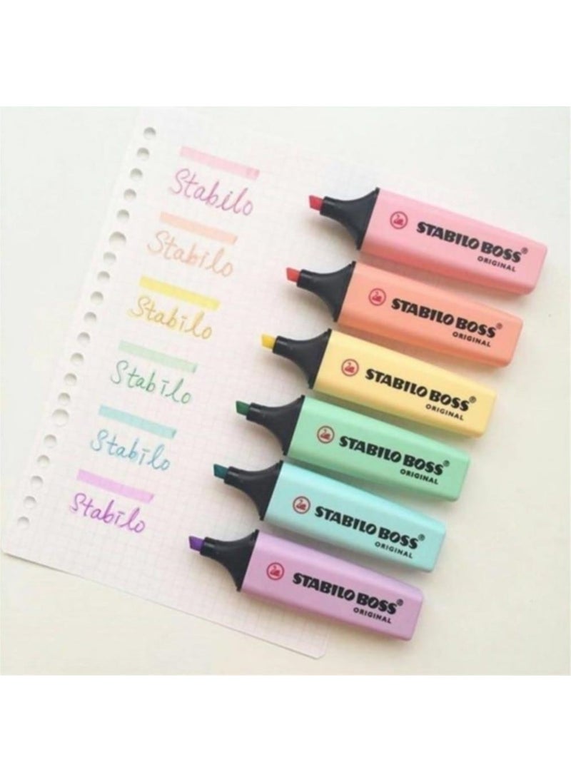 STABILO Boss Original Highlighter Marking Pen 6 Color Set  - Image 2