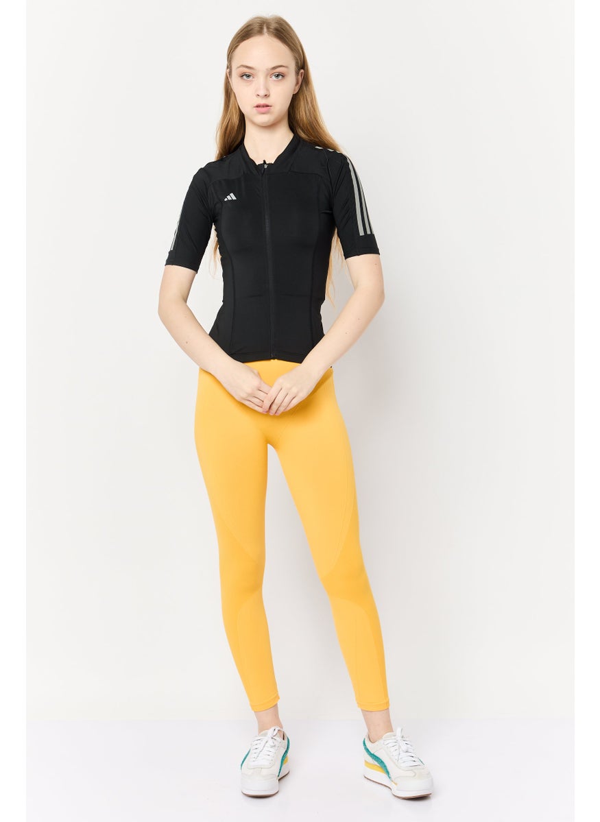 Adidas Women Sportswear Fit Short Sleeves Cycling Jersey Top, Black  - Image 2