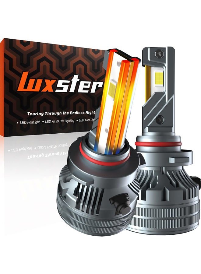 LUXSTER Punisher 40000Lm 9006 Hb4 2024 Led Bulbs, Triple Copper Tubes (Exclusive), Ultra Bright Talonled Chips, Halogen Replacement, 6000K Pure White Fog Light, Ageproof - Image 1